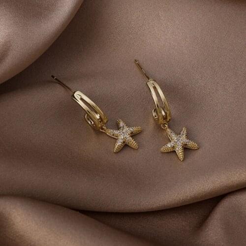 VENTFILLE 925 Sterling Silver French Simple Side Stud Star Earrings Women Light Luxury Temperament Party Jewelry Gift
