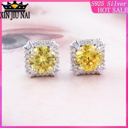 Ms. simulation square zircon fashion temperament elegant atmosphere wild womens earrings