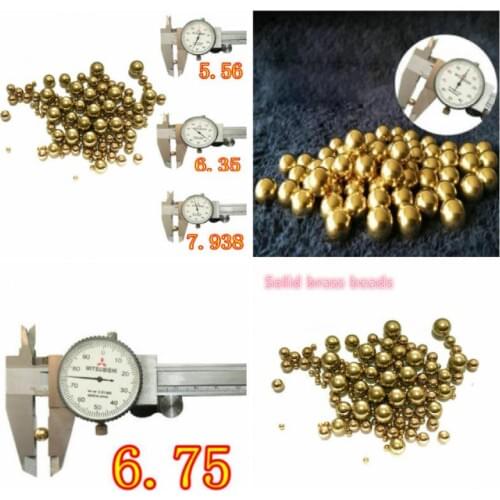 10/100 pcs Solid metal brass beads smooth spherical shape, used for industrial fastener jewelry making