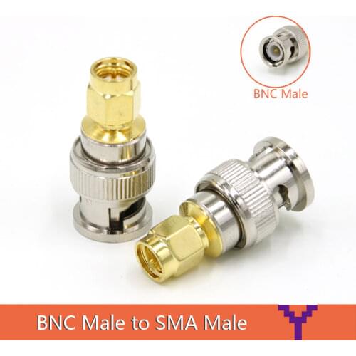 10PCS BNC Male Plug to SMA Male RF Coaxial Adapter Connector