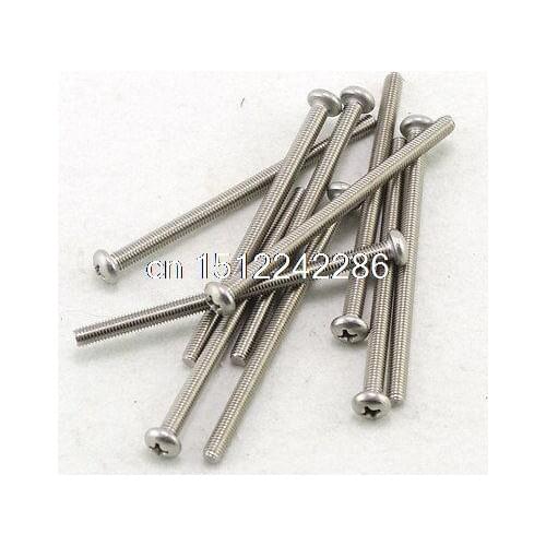 10) Metric M5 80mm Stainless steel Cross Recessed Pan Head Screws