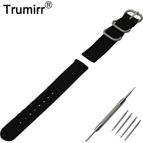 24mm Nylon Watch Band for Suunto TRAVERSE Watchband Zulu Fabric Strap Wrist Belt Bracelet Black Gray Blue Brown Green Orange