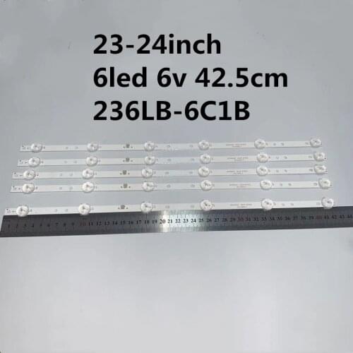 50-100pcs /lot HI quality 23-24inch TV backlight strip 6led 6v 42.5cm 236LB-6C1B 7090743