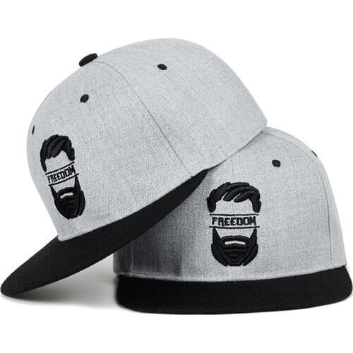 Original snapback cap men flat brim bone baseball caps embroidery mustache mens hat youth street ware cool hip hop cap