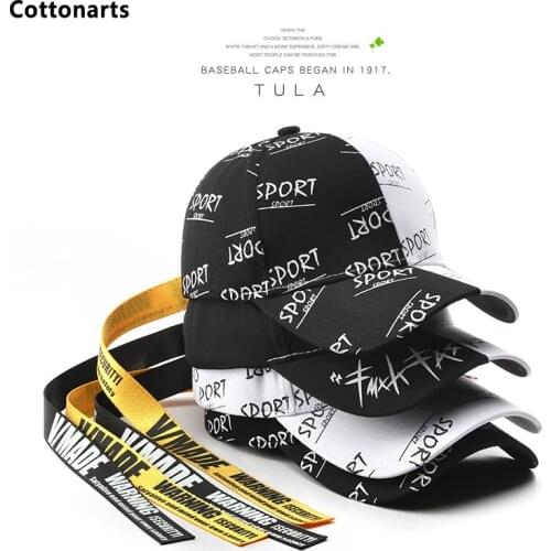 New Personality Graffiti Baseball Caps with Ribbon Trend Dad Hat Outdoor Visors Sun Hats Casual Letters Print Hip Hop Hat Unisex