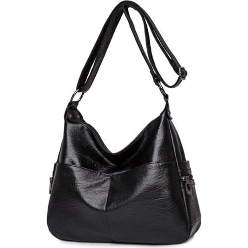 Designer Multi-pocket Crossbody Shoulder Bags For Women Solid Elegant Messenger Bag Soft PU Leather Luxury Handbags Women Bags