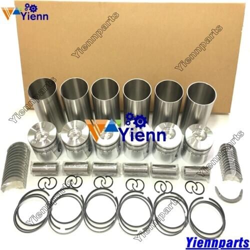 For KOMATSU 6D102 S6D102E-1 S6D102 Overhaul Rebuild Kit For Komatsu 5.9L 12V Forklift Engine Rebuild Parts