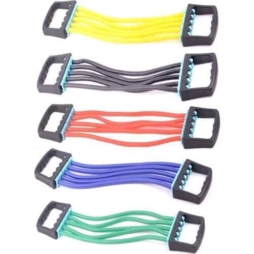 Chest Expander Ajustable Arm Strength Puller Exercise Fitness Elastic Cable Rope Bodybuilding Gym 5 Color Resistance Bands
