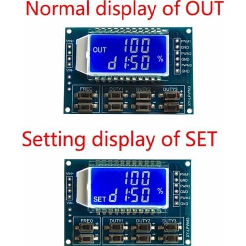 Signal Generator PWM Pulse Frequency Duty Cycle Adjustable Module LCD Display 1AA700364