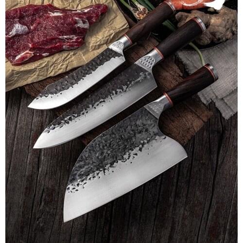 8-inch Forged Chefs Knife Butcher Knife Stainless Steel Kitchen Knife Household Kitchen Slicing Knife