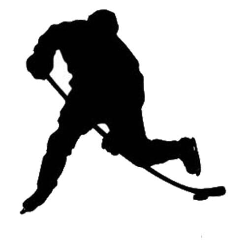 Hockey Player Window Bumper Sticker Sports Vinyl Sticker is suitable for all vehicles Diesel Off Road is waterproof
