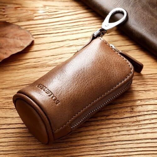 SOUTH GOOSE Genuine Leather Key Wallet Men Retro Car Key Case Holder Organizer Women Multifunctional Housekeepers Coin Wallet