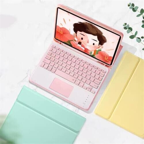 Leather Case Wireless Bluetooth Keyboard for iPad pro 11 2020 2nd Gen Shockproof Candy Color Tablet Case for ipad pro 11 inch