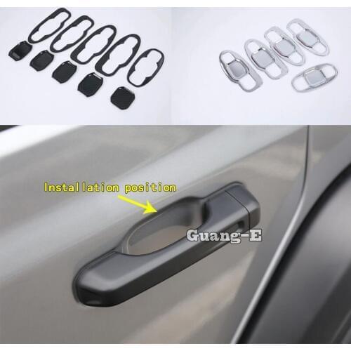 Car Body Cover Detector Trim ABS Chrome External Door Bowl Stick Lamp Frame For Jeep Wrangler JL 2018 2019 2020