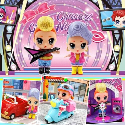 Haki Yiqi doll surprise guess tear down music girl guess egg tear down ball Princess scene House Childrens blind box toys