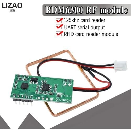 LIZAO 125Khz RFID Reader Module RDM6300 UART Output Access Control System for Arduino Best prices
