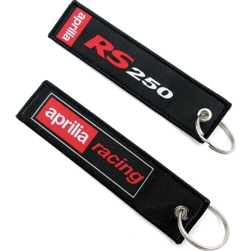 Moto Keychain Embroidery Key Holder Chain Collection KeyChains Motorcycle Embroidered Keyring For Aprilia Racing RS250 RS 250