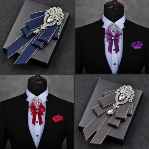Free shipping new fashion mens male dress party groom groomsmen wedding tie British collar bow tie