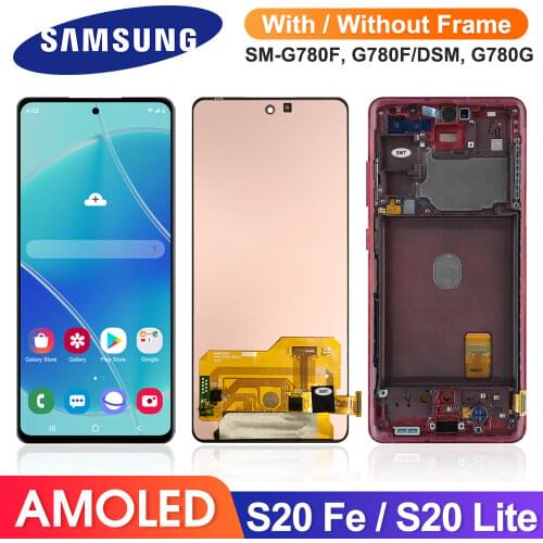 Original Display For Samsung Galaxy S20 FE 4G LCD Display Touch Screen Digitizer For Samsung Galaxy S20 Fan Edition S20 Lite LCD