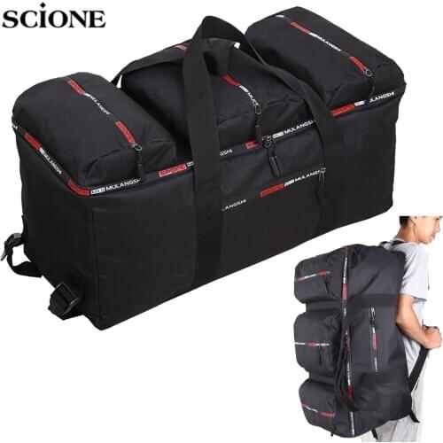 Outdoor Camping Travel Bag Large Men Hiking Backpack Waterproof Nylon Utility Traveling Handbag Women Rucksack Storage Sack X5A