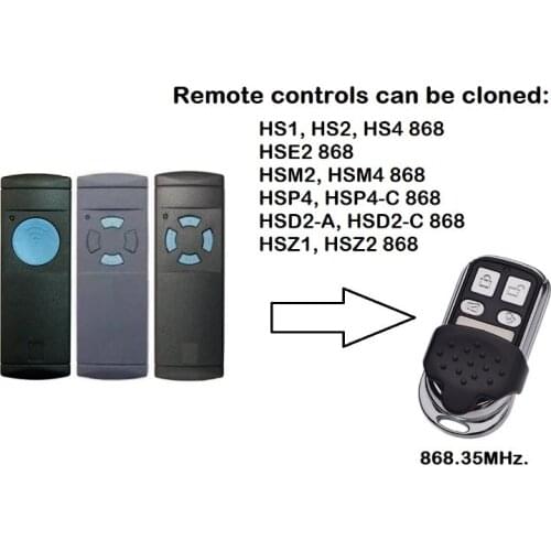 For hs1 hs2 hs4 hse2 Garage Remote Control Clone HSM2 HSM4 HSM4 Garage Door Opener 868 MHz