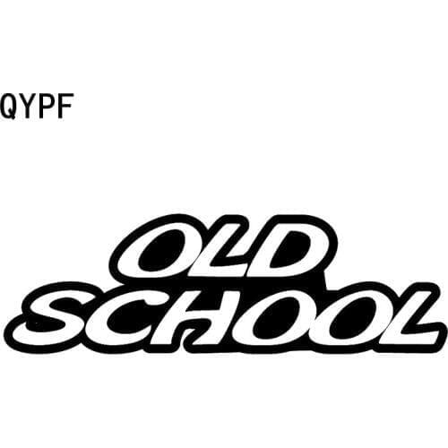 QYPF 17.6cm*5.5cm Fashion Old School Vinyl Car Sticker Decal Black Silver Motorcycle Car-styling C15-1811