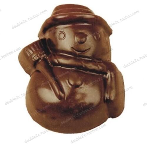 3D Christmas Mold Chocolate Decoration,Polycarbonate Chocolate Molds,3D Snowman,moldes para chocolate de policarbonato