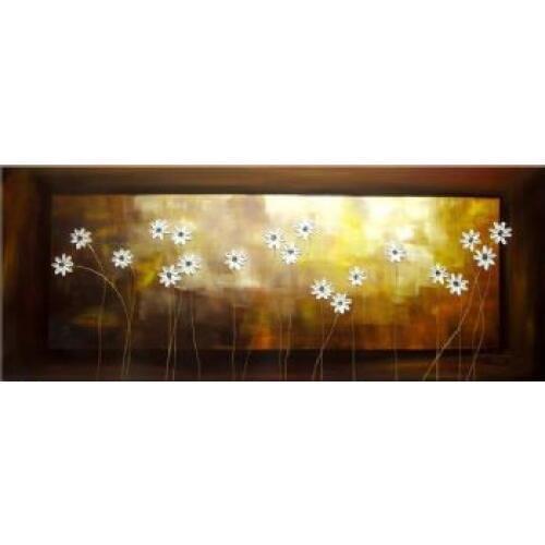 Hand Painted Oil Painting White Daisy-Floral Oil Painting Wall Art-Modern Oil Painting On Canvas Art Wall Decor