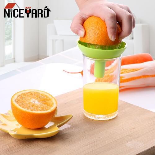 NICEYARD Orange Lemon Juice Squeeze Tool Squeezer with Funnel 2 in 1 Mini Fruit Juice Cup Household Manual Juicer Cooking Tool
