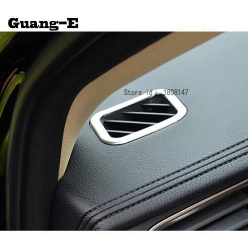 Car styling detector trim ABS silver front triangle upper air conditioning outlet vent 2pcs For Toyota Highlander 2015 2016 2017