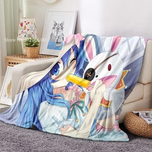 DATE·A·LIVE Flannel Blanket Beautiful Girl Fleece Blanket 3D Print Japan Anime Plush Throw Blankets Office 365 Bedspread For Bed