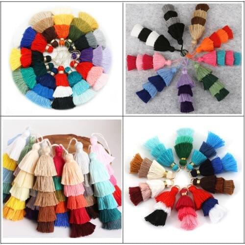 Three/Four/Five Layer Beautiful Fashion Cotton Tassels/Jewelry Accessories/Jewelry Findings/Handmade DIY Jewelry Making 1PC