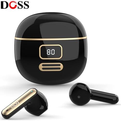 DOSS Retrobuds TWS Wireless Earbuds Bluetooth Earphone Built-in Microphone Hands Free Headset with 400mAh Charging Box Headphone
