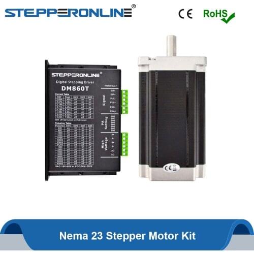 1 Axis Nema 34 CNC Kit 13.0Nm- DM860T Digital Stepper Driver 2.4-7.2A 18-80VAC or 36-110VDC + 86 x 150mm Stepper Motor