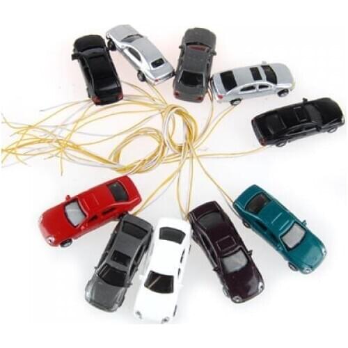 10 rooms painted light burning car model scale cable w / N (1 - 150)