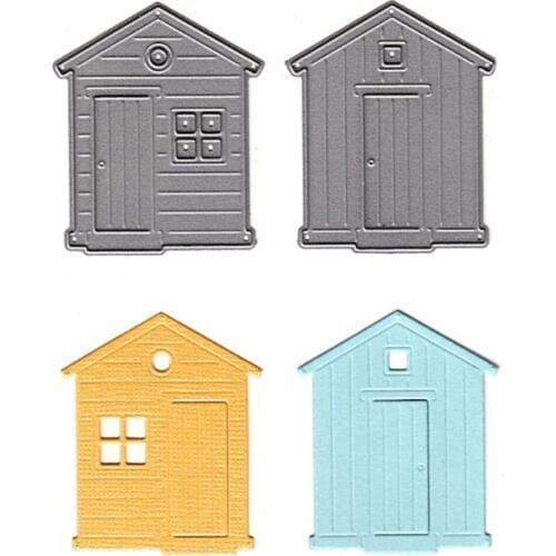 2pcs/set Houses Stencil Metal Cutting Dies DIY Scrapbooking Crafts Supplies Embossing Paper Cards Making New 2018 Diecut Dies