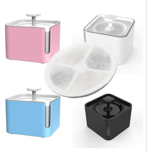 Automatic Pet Water Dispenser Filter Element Smart Cat Dog Feeder Activated Carbon Filter Lonic Resin Chip Filter Cotton 6 pcs