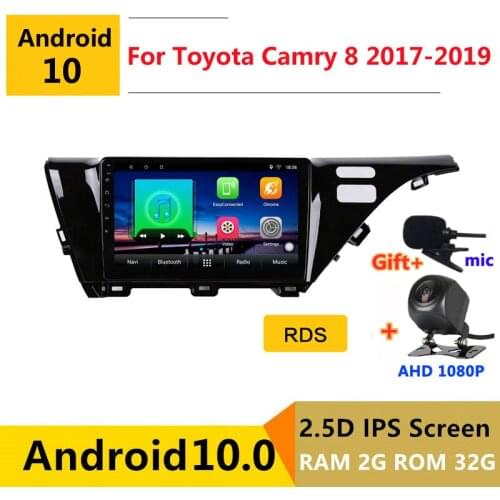 10 inch Android 10 Car DVD Multimedia Player GPS For Toyota Camry 8 XV 70 2017 2018 2019 2020 audio auto radio stereo navigation