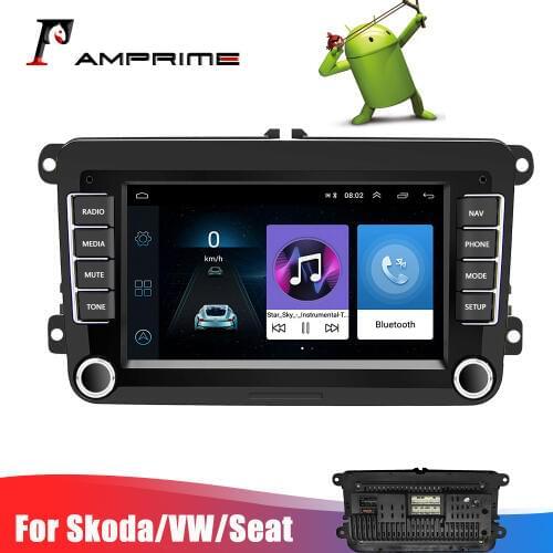 AMPrime 7" 2din Android Car Multimedia Player Autoradio For Skoda VW Passat B6 Polo Golf 4 Touran Seat For Volkswagen Car Radio