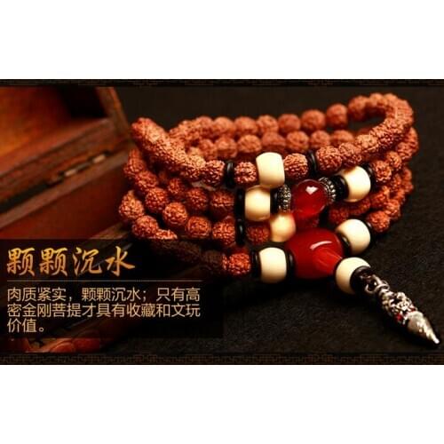 King Kong Bodhi hand string men Nepal original seed plate dragon necklace 108 Buddha beads bracelet