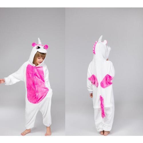 Kids Flannel Pajamas Kigurumi Unicorn Toddler Pajamas Infantil Menino Unicorn Pajamas for 4 6 8 10 12 Years Onesie Unicorn Girl