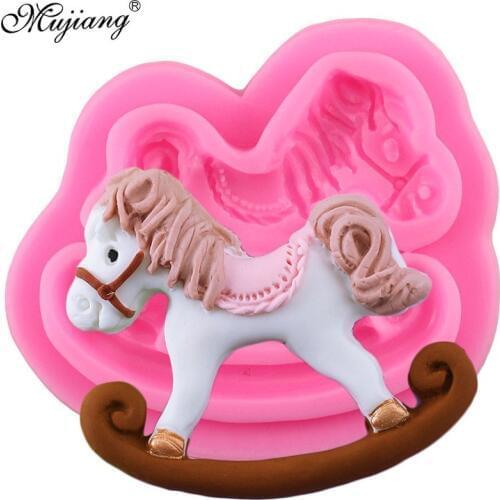 Baby Trojan Horse Toys Silicone Mold DIY Cookie Baking Polymer Clay Candy Chocolate Gumpaste Molds Fondant Cake Decorating Tools