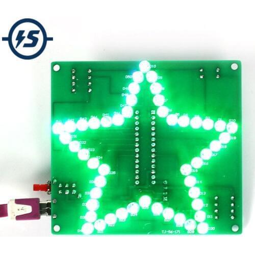 DIY Kit Colorful Glittering Five-Pointed Star Water Light LED Water Light Flashing LED Module DC 4.5V-5V 1.6mm PCB for Decor