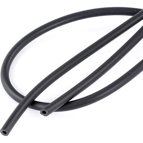 DoreenBeads Rubber Cord Black Hollow DIY Making Necklace Bracelets Fashion Women Handmade Jewelry Findings 4mm Dia,10M Length