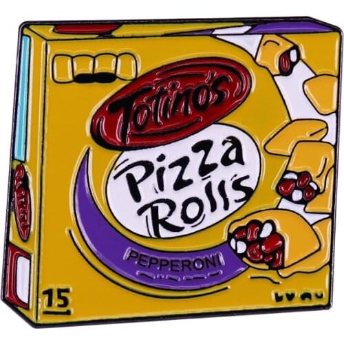 Totinos Pizza Rolls Enamel Pin Delivery Food Brooch Eat Lovers Gift