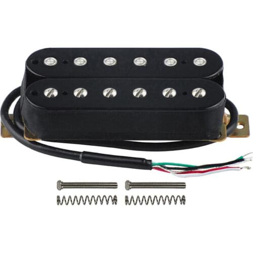 FLEOR Pickup Guitar Bridge Humbucker Pickup Electric Guitar Pickup Black Ceramic Magnet 4 Wire Guitar Parts Accessories