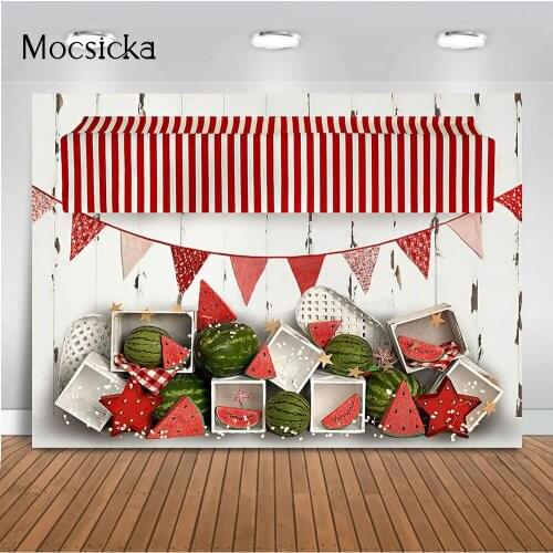 Watermelon Birthday Backdrop for Photography Children Baby Portrait Background for Photo Studio Photocall Summer Holiday Party