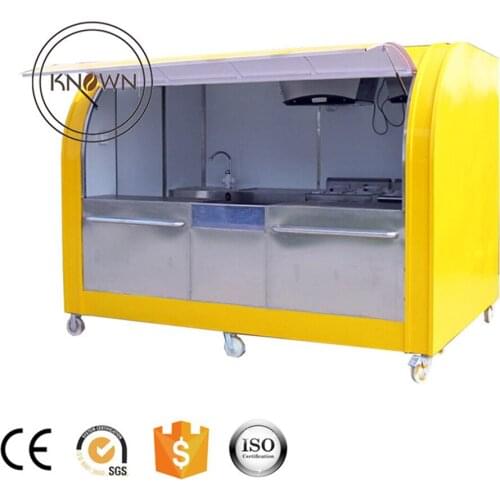 KNFS290A 4 Wheels Can Be Customized Food Trailer Mobile Carts Coffee Hot Dog Cart For Sale