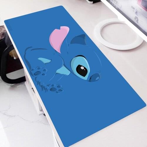 Stitch Anime Mouse Pad Large Keyboards Accessories Keyboard Gaming Mat Desk Protector Mouse for Computer Mousepad Gamer Soft Rug