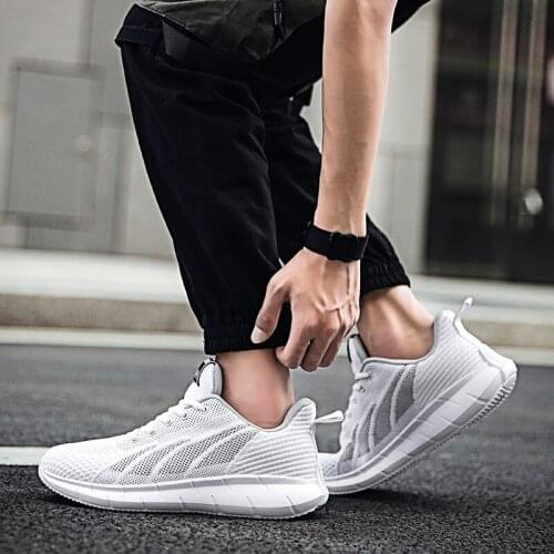 PUPUDA Fashion Shoes for Men Summer Mesh Male Sneakers Lace Up Low Top Footwear Breathable Sport Trainers Zapatillas Hombre